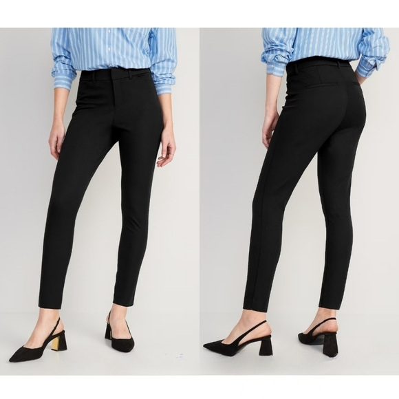 Old Navy High-Waisted Pixie Skinny Ankle Pants Black Size 12 - Picture 1 of 14